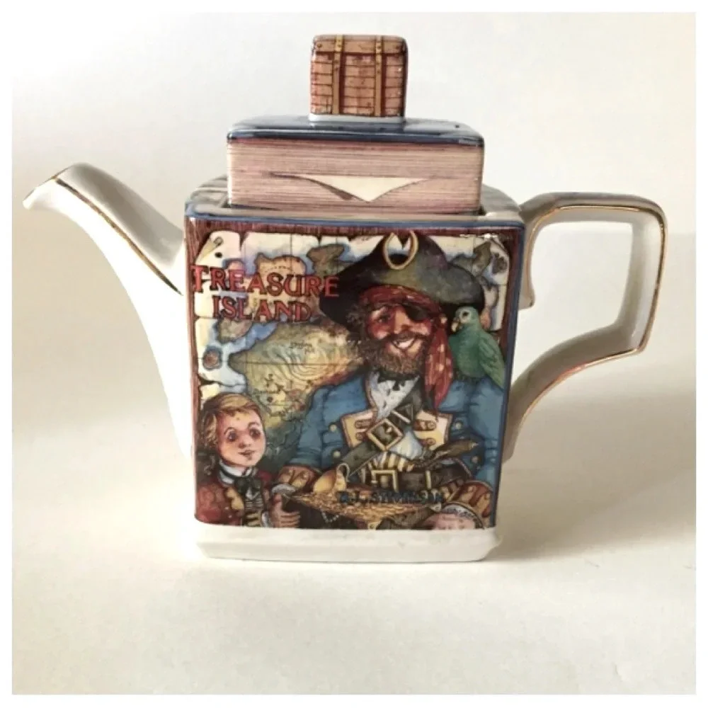 JAMES SADLER Ceramic Treasure Island Teapot Made In England Vintage